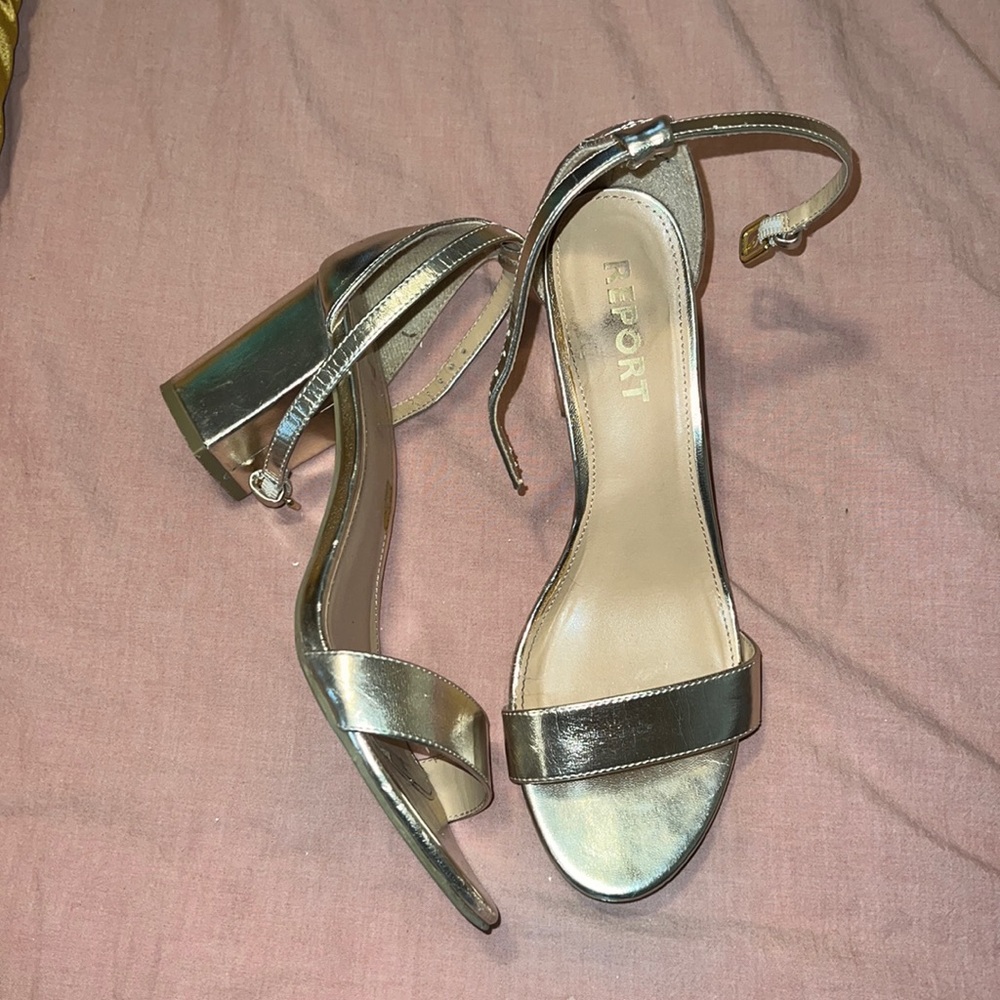 3inch gold heels